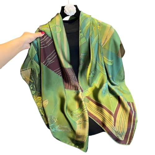 XL 43 Inch Extra Large Square Scarf Fashion Scarves Silk Feeling Hair Scarf Wrapping Scarfs Night Sleeping Headscarf - color: Ba1032