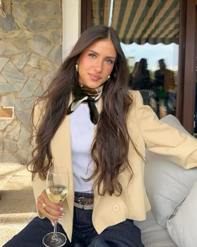 AIBFRID 27.5" Head Scarf for Women, Large Square Satin Hair Scarf Neck Silk Scarves Hair Wrap Bandanas For Sleeping - color: Style_05