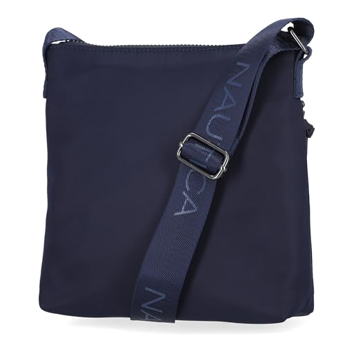 Nautica Diver Nylon Small Women's Crossbody Bag Purse with Adjustable Shoulder Strap - color: Zipper Up Indigo