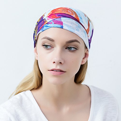 Toes Home 6PCS Outdoor Headband Elastic Seamless Bandana Neck Gaiter Scarf Sport Headwear Boho Series for Yoga Hiking - color: Painting Series