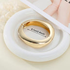 Chunky Gold Bangles Bracelets for Women Gold Cuff Bracelet Set Waterproof Non Tarnish Stack Bracelet for Women Jewelry