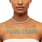 Boho Pearl Choker Necklace White Pearl Necklaces Prom Neck Chains for Women