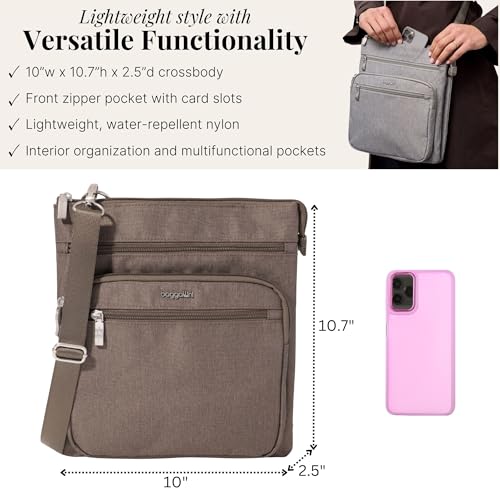 Baggallini womens Out and About Crossbody - color: Dark Umber Heritage