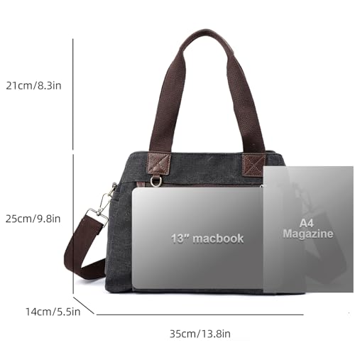 Canvas Hobo Bags for Women Casual Tote Bag Purses and Handbags Multi-Color Striped Crossbody Bags Ladies Top Handle Satchel - color: Wy31-black