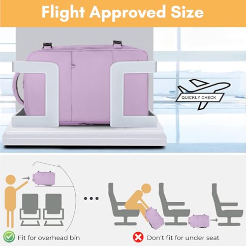 Taygeer Travel Backpack for Men Women, Airline Approved Underseat Personal Item with 17.3 inch Laptop Compartment, TSA Friendly Mochila for Business Hiking Weekend, Carry On Backpack, Orchid Purple - color: Orchidpurple, size: X-Large
