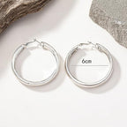 Chunky Gold Silver Hoop Earrings for Women Wide Flat Huggie Hoops Dangle Earrings Big Large Punk Smooth Surface Statement Earrings Fashion Jewelry - color: A Silver