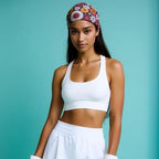 1 Pack Boho Headbands Stretch Paisley Print Bandana Headband Criss Cross Hair Bands Knotted Head Wrap Yoga Daily for Women and Girls (Beige Floral) - color: Beige Floral