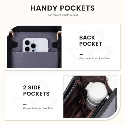 LOVEVOOK Laptop Bag for Women, 15.6 inch Canvas Tote, Large Capacity Work Bag with Clutch Purse, Computer Office Business Briefcase, Casual Handbag for Travel, College, Teacher, School - color: Grey, size: 15.6 inch