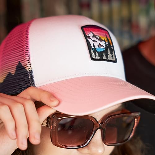Grace Folly Beach Trucker Hats for Women- Snapback Baseball Cap for Summer - color: Pink Alpine