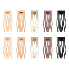 10 Pcs Double Grip Hair Clips, Sightor Metal Snap Hair Clips Hair Barrettes for Women Hair Making Salon Supplies Hair Accessories (Black, Brown, Beige, Khaki, Gold) - color: Black, Brown, Beige, Khaki, Gold