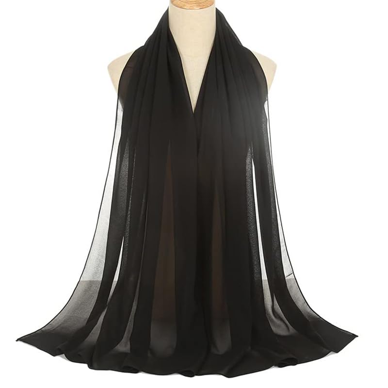 Womens Leopard Print Scarves - Fashion Cheetah Wrap Scarves Long Soft Lightweight Sunscreen Scarf for All Seasons - color: Black