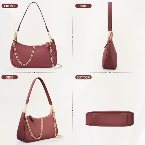 Uygafly Shoulder Bag for Women Cute Handbags Purses - color: Awr-wine Red