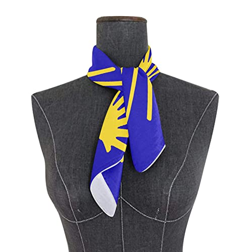 Women's Fashion Silk Scarf Square Satin Headscarf Neck Scarf Head Hair Wraps - color: Spain