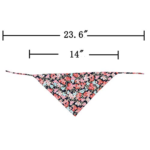 4 Pack Dog Bandanas Triangle Bibs Scarf Accessories Japanese Style Small - size: Small