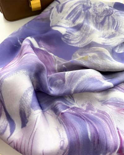 XL 43 Inch Extra Large Square Scarf Fashion Scarves Silk Feeling Hair Scarf Wrapping Scarfs Night Sleeping Headscarf - color: Ba1025