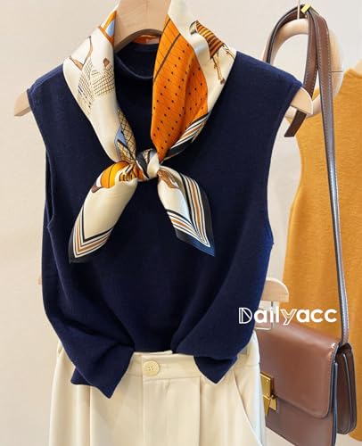 Dailyacc Hair Bandanas Scarf For Women Lightweight Fashion Neck Silk Satin Head Scarves For Sleeping Handbags Scarf - color: 19-win Instant Success/27.5*27.5in