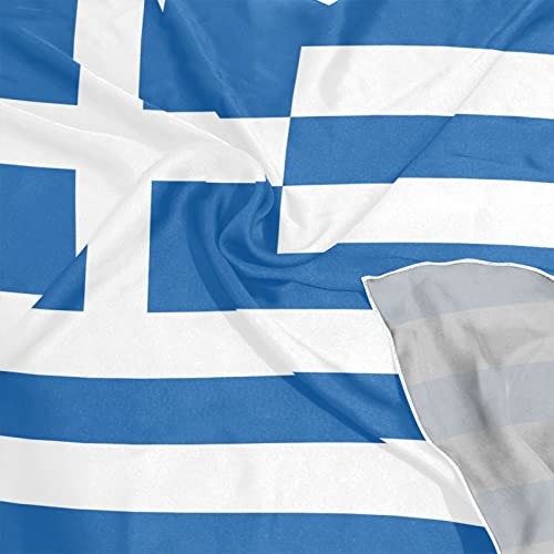 Women's Fashion Silk Scarf Square Satin Headscarf Neck Scarf Head Hair Wraps - color: Greek