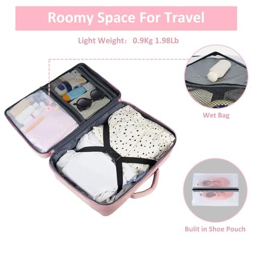 Taygeer Laptop Backpack for Women, Large Travel Backpack with 17.3 inch Laptop Compartment, TSA Friendly 40l Carry On Mochila, Daypack Business Computer Bag for Office Work Travel Essentials, Pink - color: Amourpink, size: X-Large