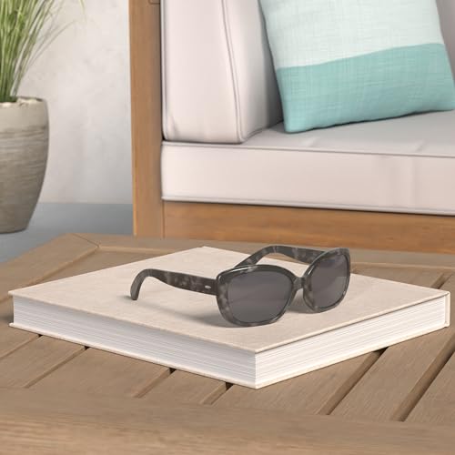 SOJOS Vintage Square Sunglasses for Women Polarized UV Protection Havana Frame SJ2111 - color: Black Tortoise/Grey