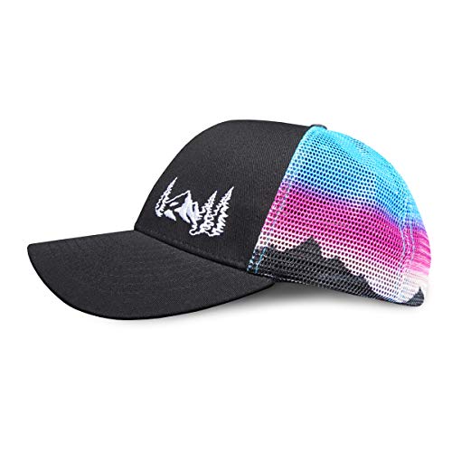 Grace Folly Beach Trucker Hats for Women- Snapback Baseball Cap for Summer - color: Mountain Mesh Print