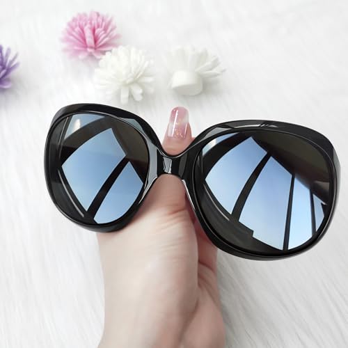 Joopin Oversized Sunglasses Womens Trendy Polarized Large Driving Sun Glasses Ladies UV Protective Big Sunnies Shades - color: B20-pitch Black/Grey