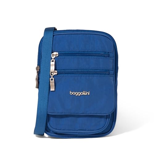 Baggallini Journey Crossbody Bags for Women 9x6 Small Lightweight Travel Handbag W/RFID - color: Lapis