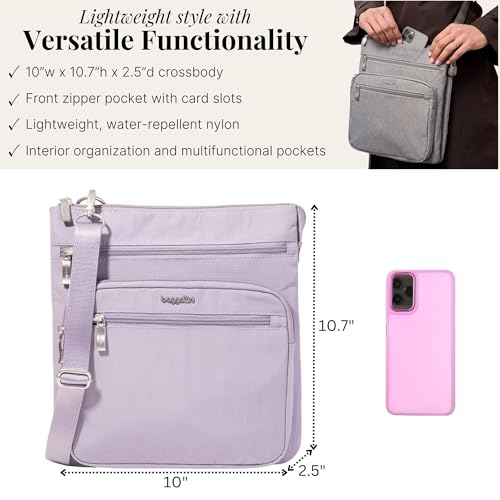 Baggallini womens Out and About Crossbody - color: Lilac