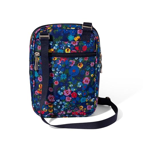 Baggallini Journey Crossbody Bags for Women 9x6 Small Lightweight Travel Handbag W/RFID - color: Flower Market