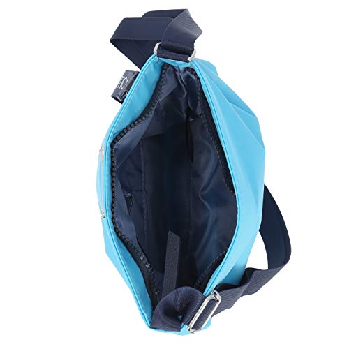 Nautica Diver Nylon Small Women's Crossbody Bag Purse with Adjustable Shoulder Strap - color: Scuba Blue