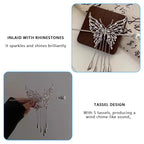 1 Pc Butterfly Hair sticks for buns,Hair pins for women,Buns and Updos with No Hair Damage,Metal French Pin Great Hold,Suitable for fine & thick hair(silver) US377 (silver) - color: silver