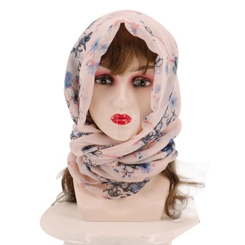 vimate Lightweight Scarf for Women Fashion Head Cover Hijab Cotton Voile Scarf Shawl Wrap for Spring Fall Winter Season - color: H1#.style 22