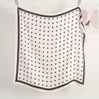 XL 43 Inch Extra Large Square Scarf Fashion Scarves Silk Feeling Hair Scarf Wrapping Scarfs Night Sleeping Headscarf - color: Ba1030