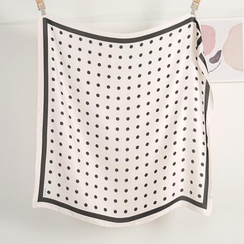 XL 43 Inch Extra Large Square Scarf Fashion Scarves Silk Feeling Hair Scarf Wrapping Scarfs Night Sleeping Headscarf - color: Ba1030