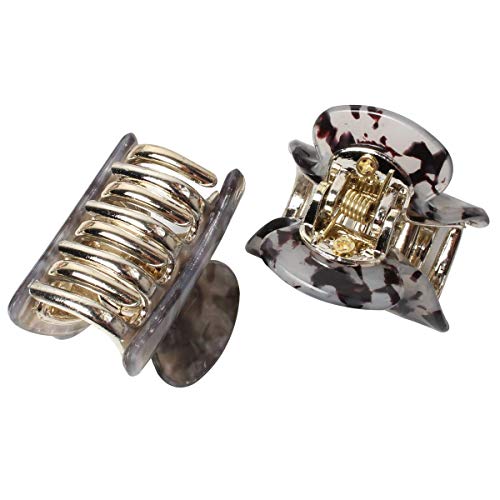 1.57 inch Small Acrylic Hair Claw Clips for Girls and Women Marbling Hair Clips,Plastic No-Slip Grip Jaw Hair Clip Hair Jaw Clamp,Pack of 12 - color: Color G