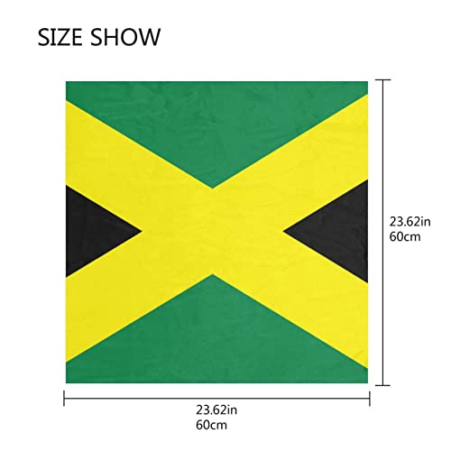 Women's Fashion Silk Scarf Square Satin Headscarf Neck Scarf Head Hair Wraps - color: Jamaican