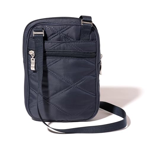 Baggallini Journey Crossbody Bags for Women 9x6 Small Lightweight Travel Handbag W/RFID - color: French Navy Quilt
