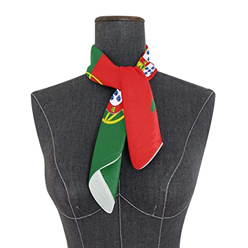 Women's Fashion Silk Scarf Square Satin Headscarf Neck Scarf Head Hair Wraps - color: Portuguese Flag