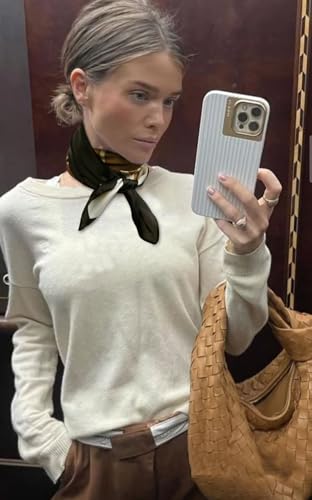 AIBFRID 27.5" Head Scarf for Women, Large Square Satin Hair Scarf Neck Silk Scarves Hair Wrap Bandanas For Sleeping - color: Style_05