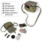AFKOMST Crossbody Bags for Women,Small Saddle Purse and Boho Cross Body Handbags,Vegan Leather - color: Light Green