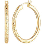 Verniflloga14K Gold Hoop Earrings Gold Earrings Women’s Hoop Earrings Jewelry Timeless Elegance 25 mm/ 30 mm - size: 25MM