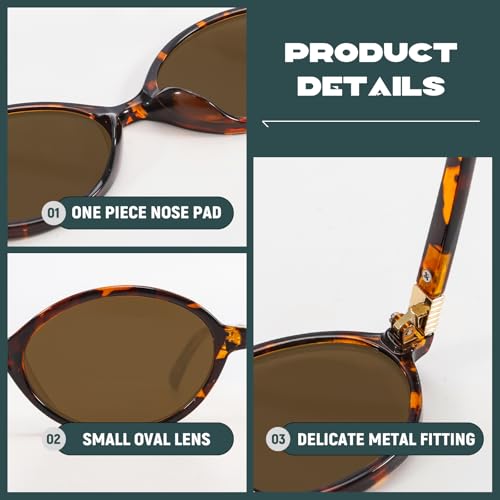 BOTEN Retro Oval Sunglasses for Women Men Small 90s Sun Glasses Trendy Round Shades Cute Designer Sunnies - color: Tortoise Frame - Brown Lens