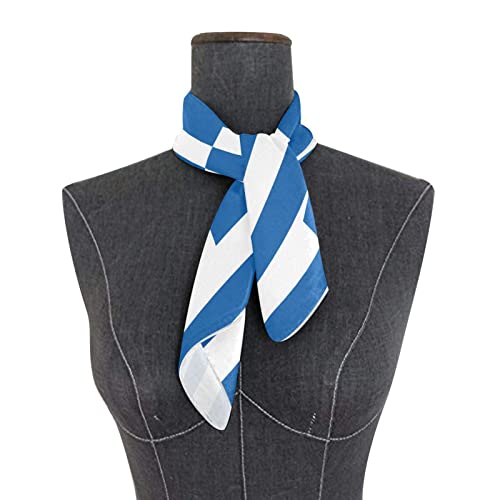 Women's Fashion Silk Scarf Square Satin Headscarf Neck Scarf Head Hair Wraps - color: Greek