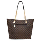Montana West Tote Bag for Women Chain Top-handle Handbags - color: Brown