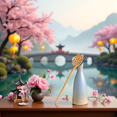 Handmade Ancient Chinese Japanese Wood Hair Sticks Chopsticks Wooden Vintage Retro Carved Long Fork Pen Shawl Pins Sticks Hairpins Clips Barrettes, Hair Accessories