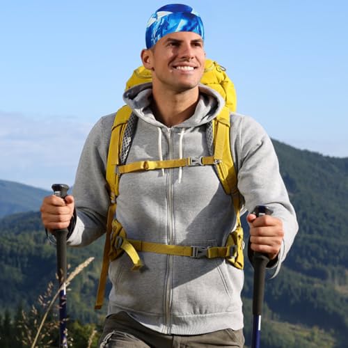 DOCILA 3 Pcs Do Rags for Men Skull Cap Bandana Hat Breathable Helmet Linner Beanie - color: Colorful