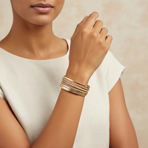 Edoneery Leather Wrap Bracelet for Women, Boho Handmade Multi-Layer Cuff with Crystal Beads Heart, Stackable Bangle Western Jewelry Gift - style: Leather(Gold)