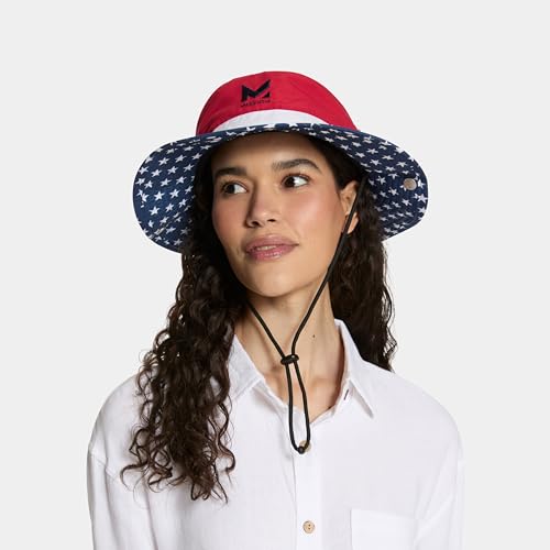 MISSION Cooling Bucket Hat - Unisex Wide-Brim Hat for Men & Women - Lightweight, Foldable & Durable - Cools Up to 2 Hours - color: Stars & Stripes