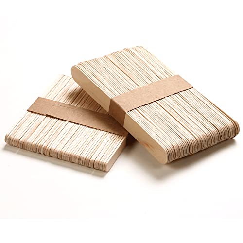 Wooden Wax Sticks - HOOMBOOM 520 Pcs Waxing Sticks - 4 Style Assorted Wooden Wax Sticks - for Body Legs Face Eyebrow Waxing Applicator Spatulas for Hair Removal or Wood Craft Sticks