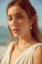 Pearl Choker Necklaces With Multi Beach Charms Shell Conch Starfish Jewelry - style: XL22603A