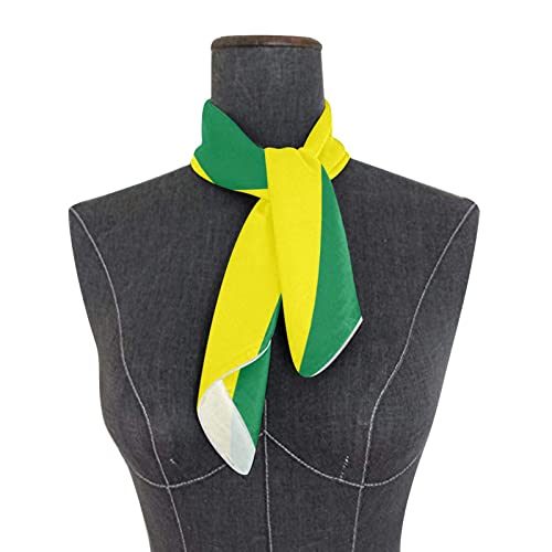 Women's Fashion Silk Scarf Square Satin Headscarf Neck Scarf Head Hair Wraps - color: Jamaican